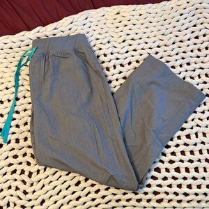 FIGS grey isabel wide leg scrub pants